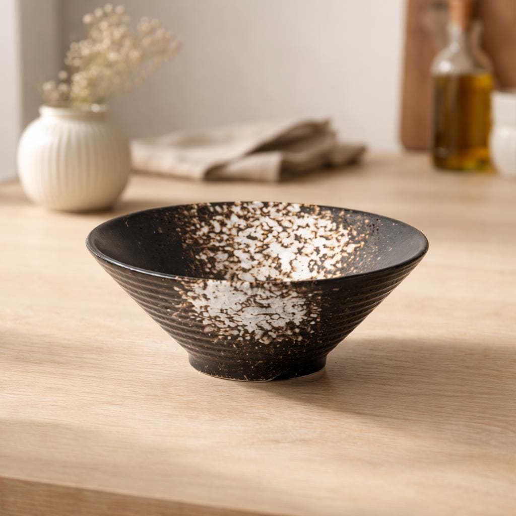 Bol à ramen en céramique - Bol à nouilles japonais minimaliste pour une cuisine moderne et calme