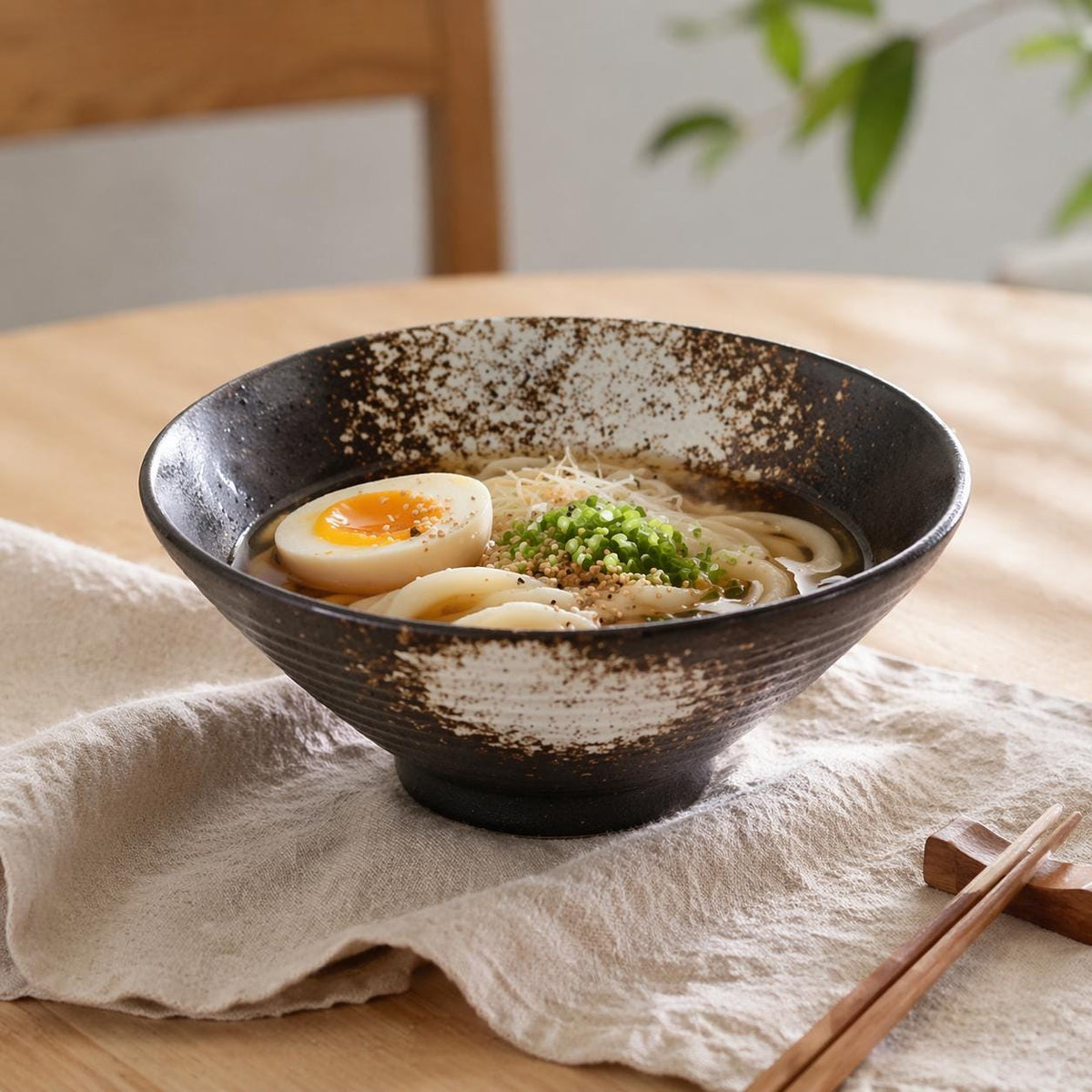 Ramen Bowl – Black and Cream