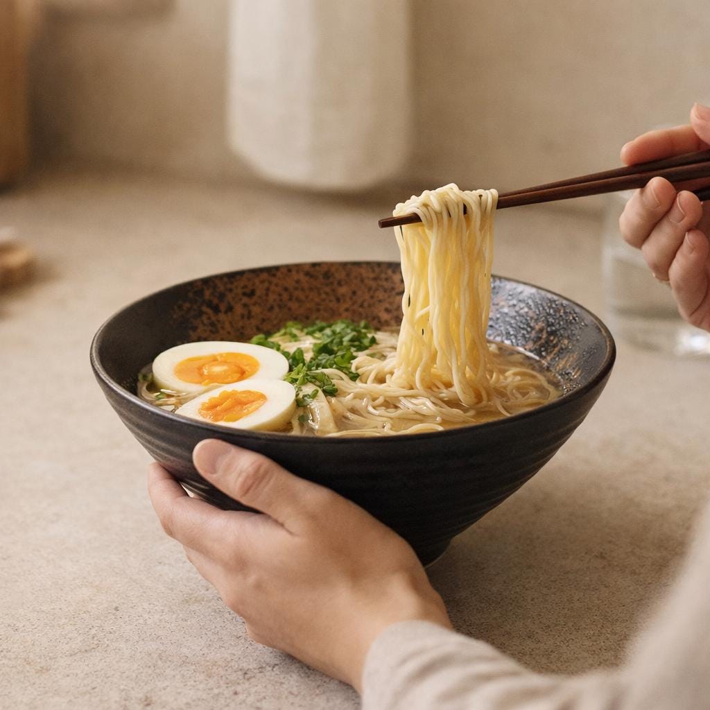 Ceramic Ramen Bowl - Large Minimalist Noodle Bowl for Everyday Kitchen Use