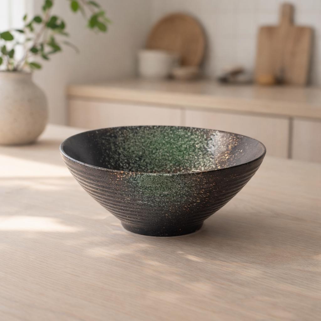 Bol à ramen en céramique - Bol à nouilles minimaliste Japandi pour une expérience culinaire calme