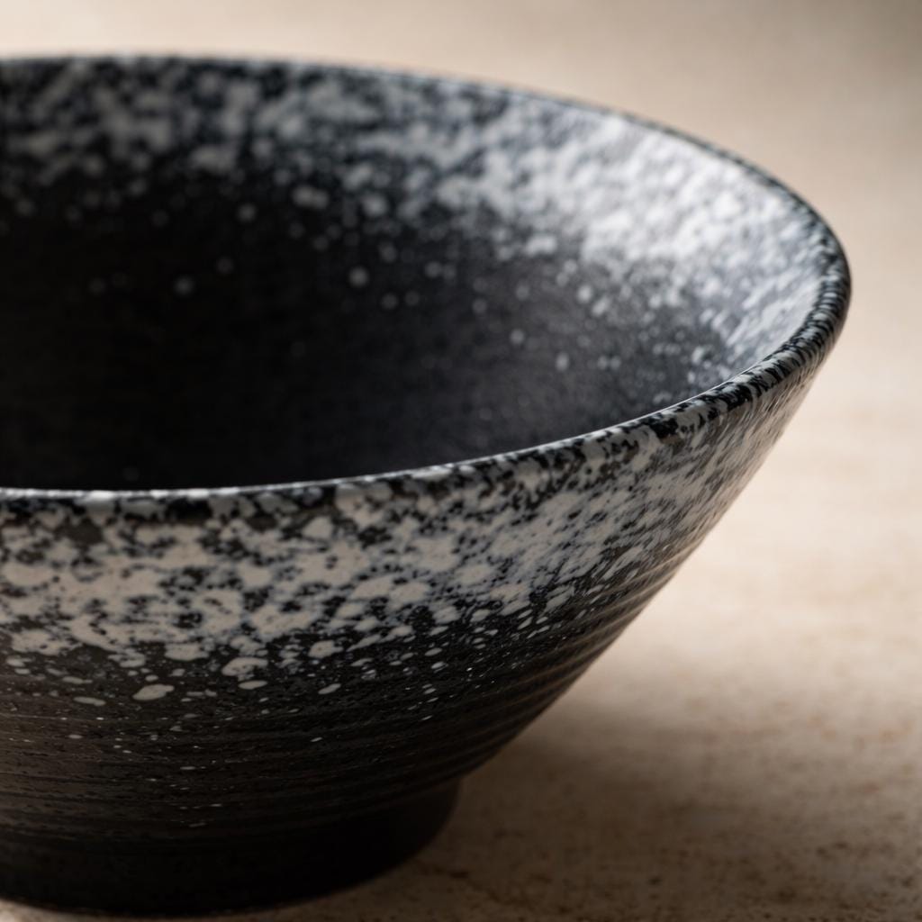 Minimalist Japanese Bowl - Ceramic Ramen and Soup Bowl for Modern Kitchen Decor