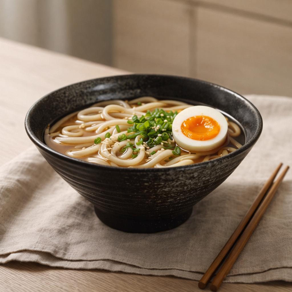 Ceramic Ramen Bowl - Minimalist Noodle Bowl for Aesthetic Kitchen Dining
