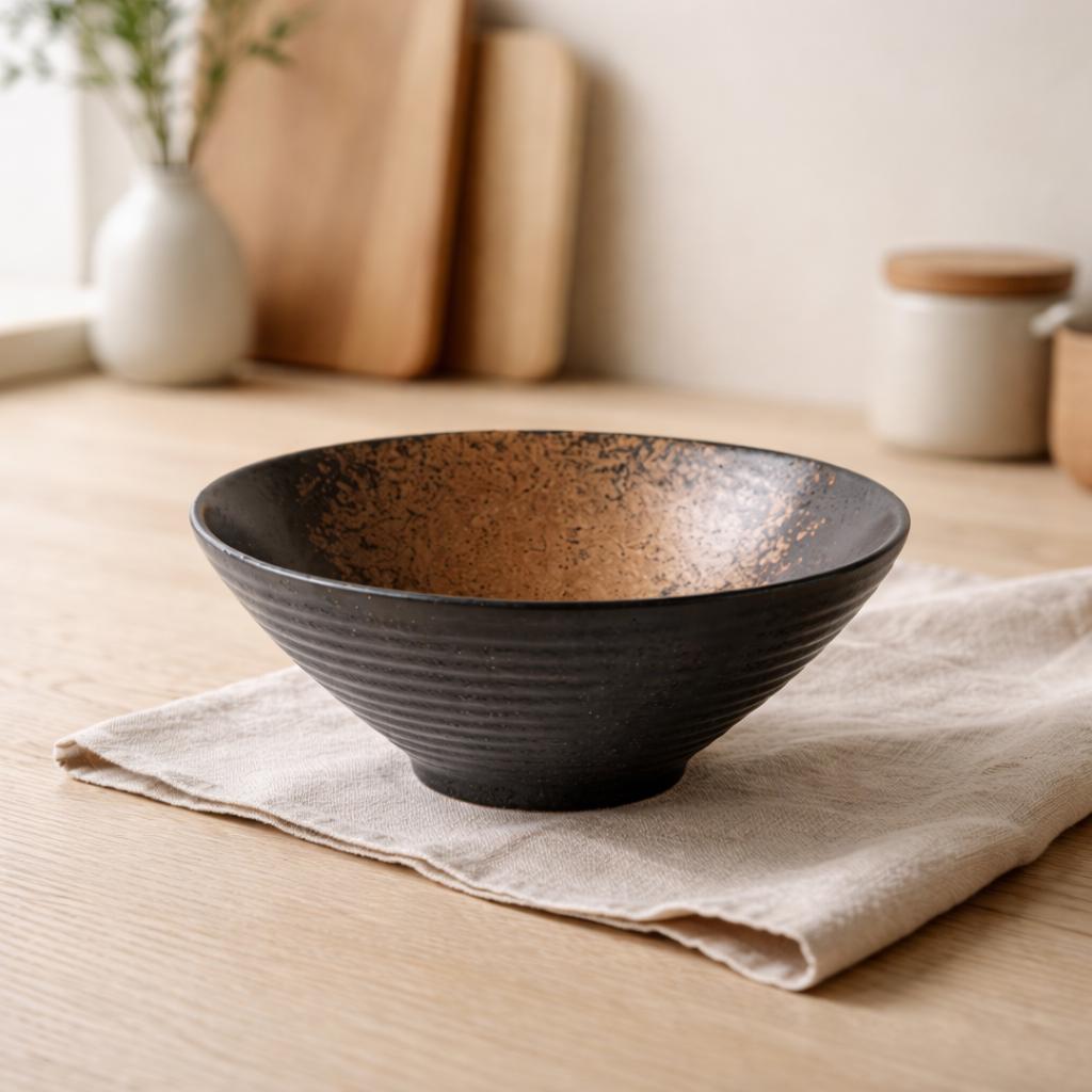 Ceramic Ramen Bowl - Large Minimalist Noodle Bowl for Everyday Kitchen Use