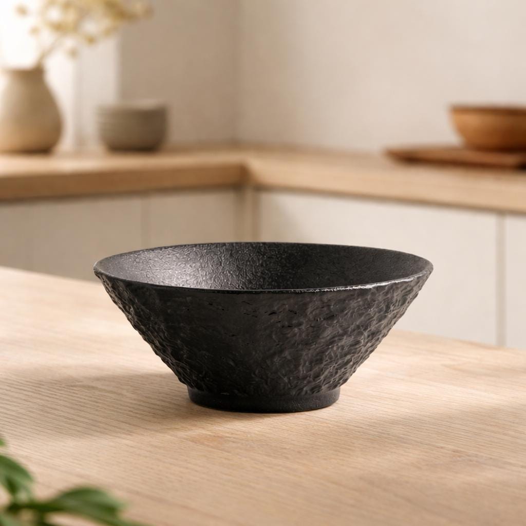 Ceramic Ramen Bowl - Japandi Minimalist Bowl for a Modern & Cozy Kitchen