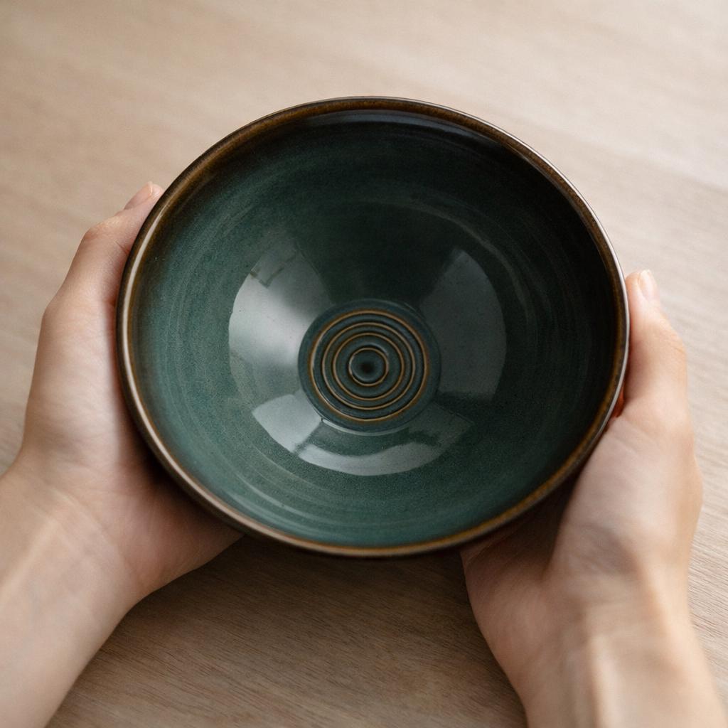 Ceramic Ramen Bowl - Aesthetic Noodle Bowl for Peaceful Kitchen Moments