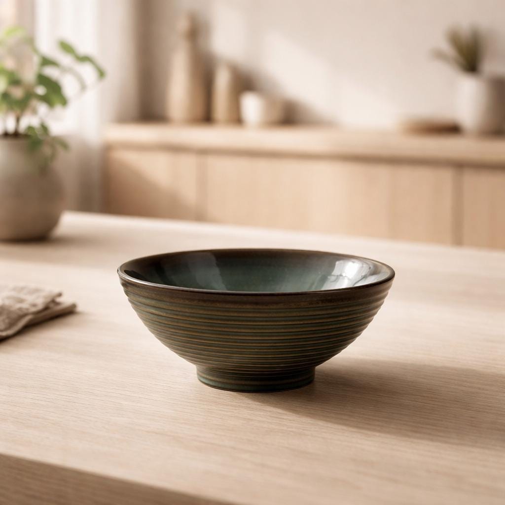 Ceramic Ramen Bowl - Aesthetic Noodle Bowl for Peaceful Kitchen Moments