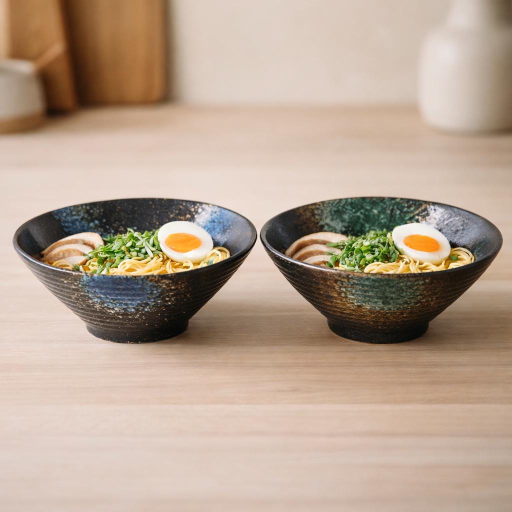 Ceramic Ramen Bowl - Japandi Style Noodle Bowl for an Aesthetic and Calm Kitchen