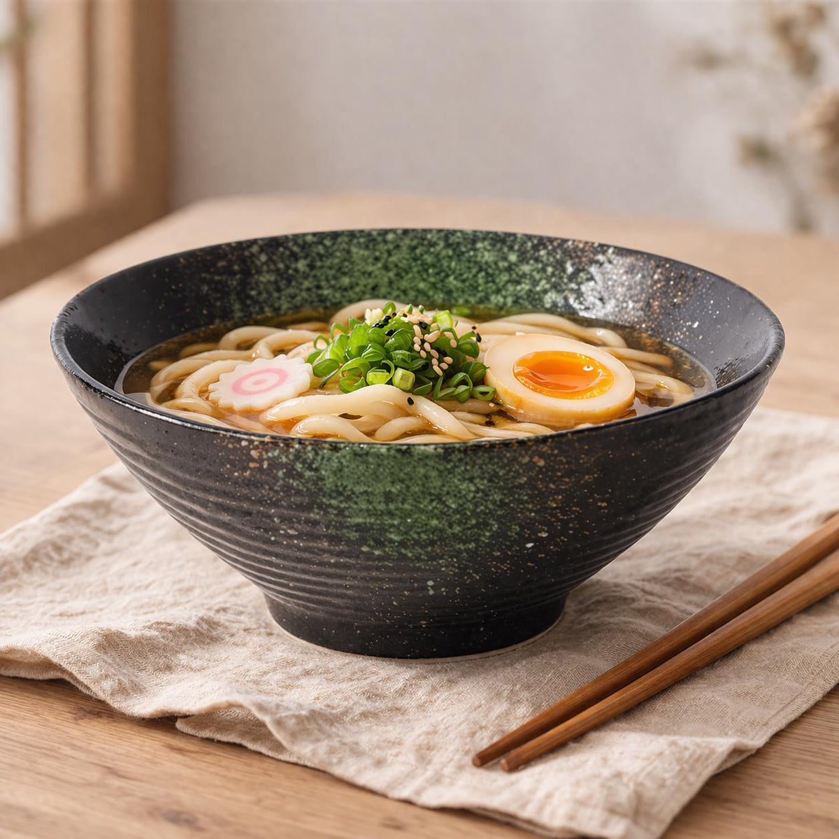 Bol à ramen en céramique - Bol à nouilles minimaliste Japandi pour une expérience culinaire calme