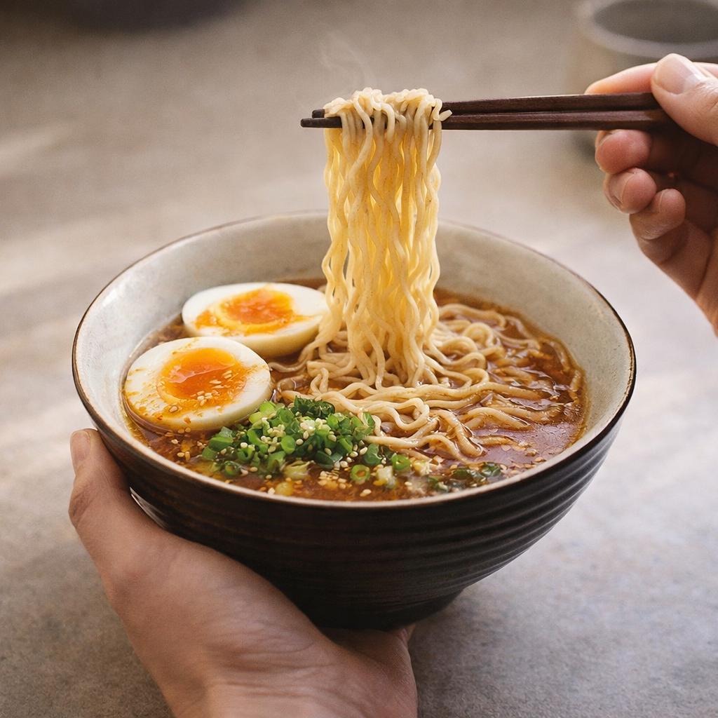Bol à ramen en céramique - Grand bol Japandi pour nouilles et plats réconfortants
