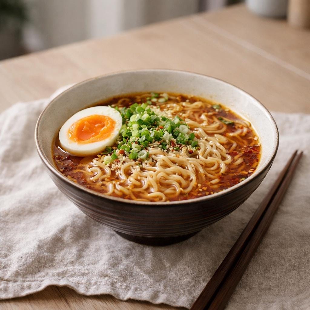 Bol à ramen en céramique - Grand bol Japandi pour nouilles et plats réconfortants
