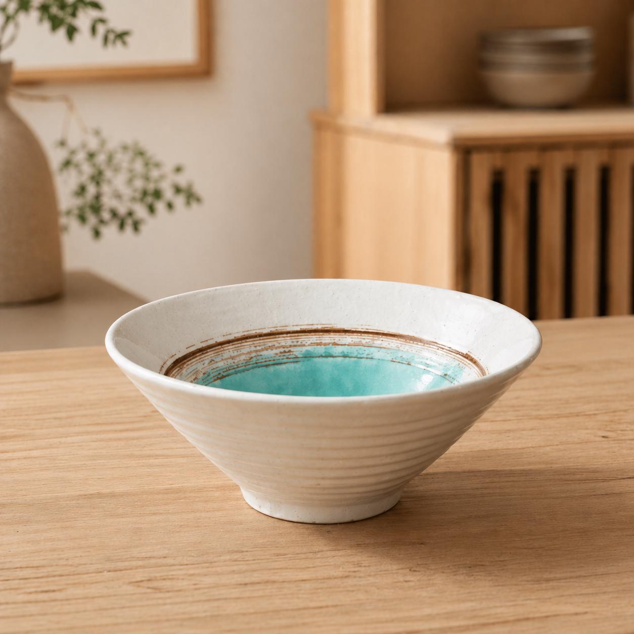 Ceramic Ramen Bowl - Aesthetic Japandi Bowl for a Modern Kitchen