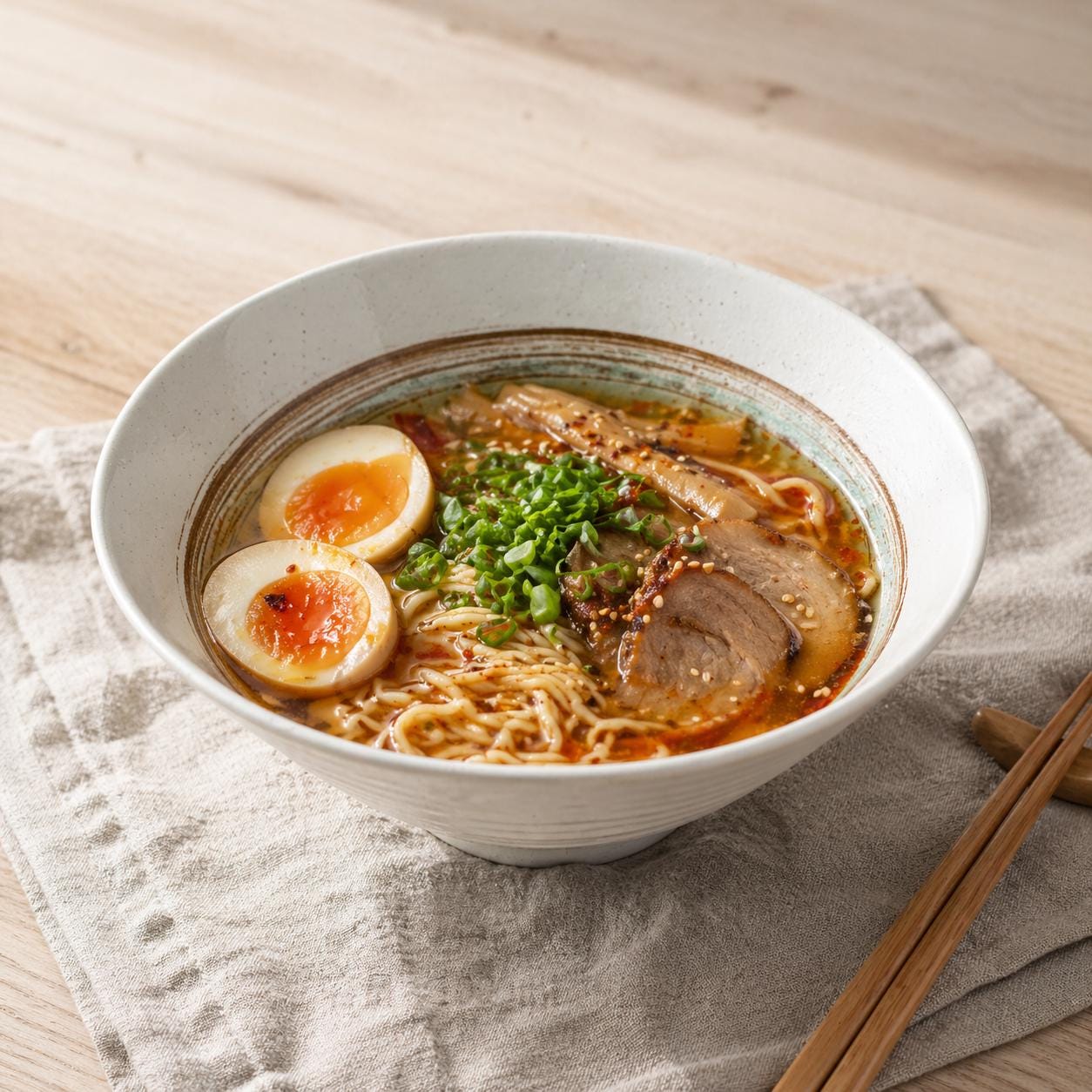 Ceramic Ramen Bowl - Aesthetic Japandi Bowl for a Modern Kitchen