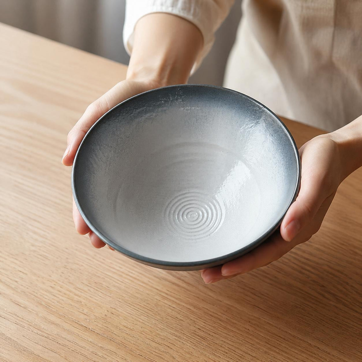 Bol à ramen bleu grisé