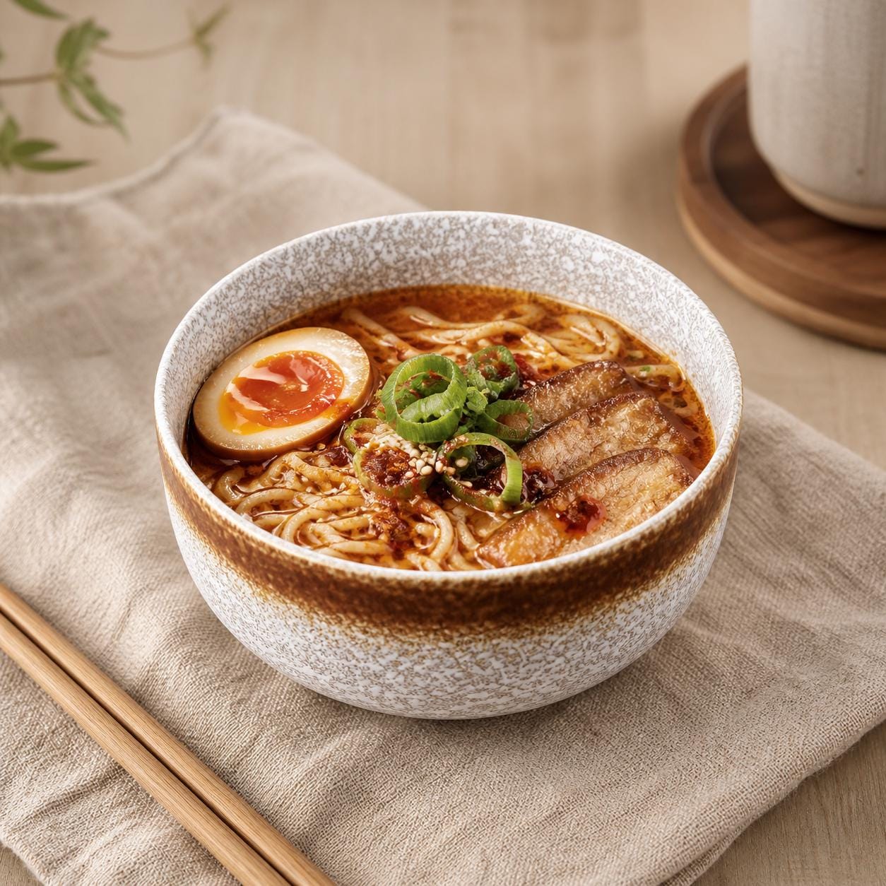 Ceramic Ramen Bowl - Elegant Japanese Bowl for Aesthetic Table Settings