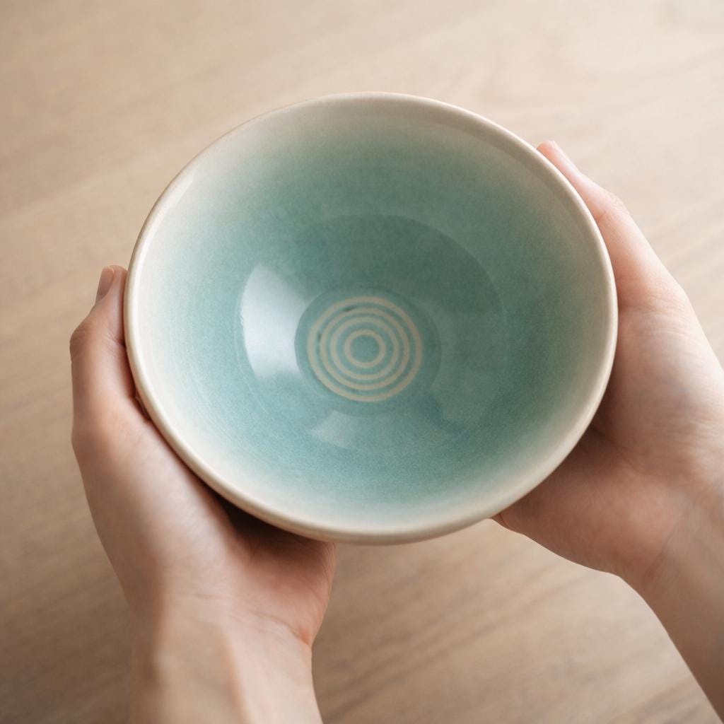Bol à ramen bleu céladon ou sable