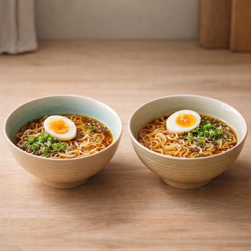 Bol à ramen bleu céladon ou sable