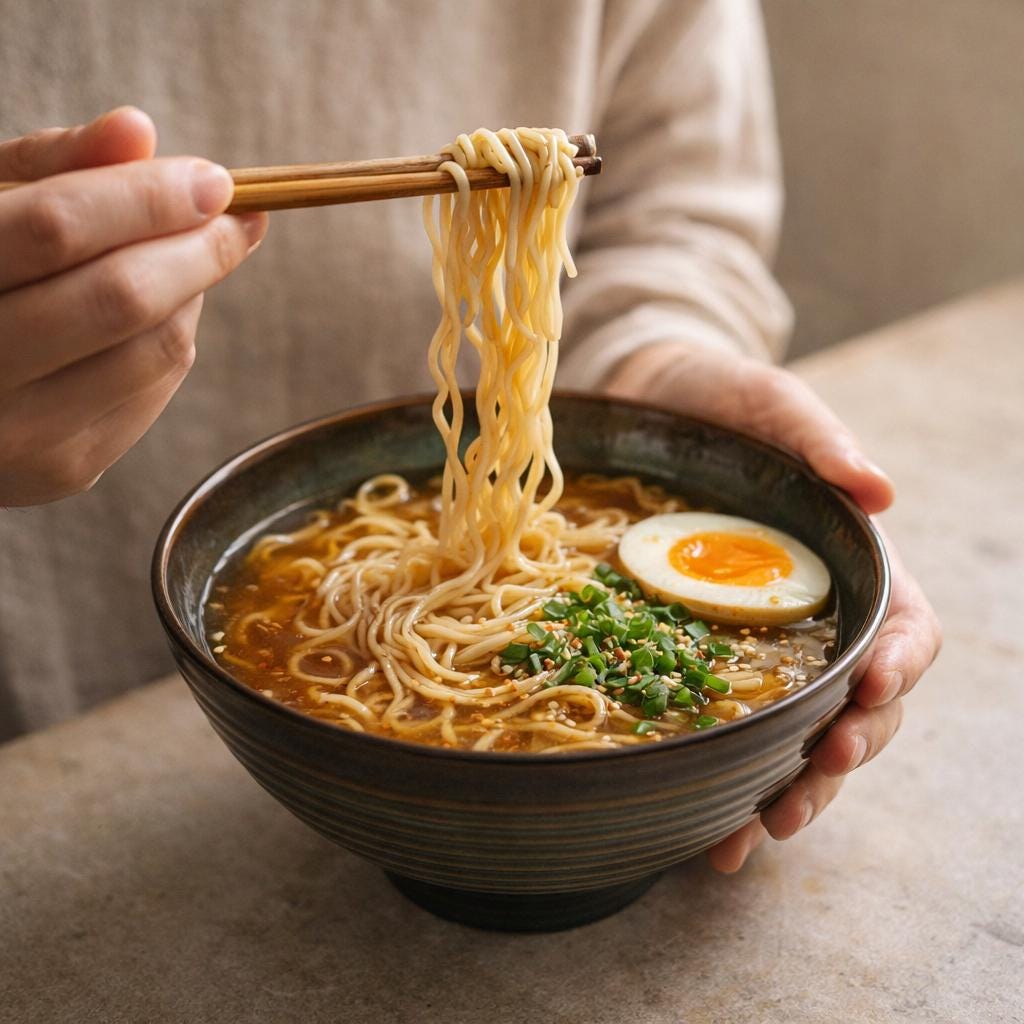 Ceramic Ramen Bowl - Aesthetic Noodle Bowl for Peaceful Kitchen Moments
