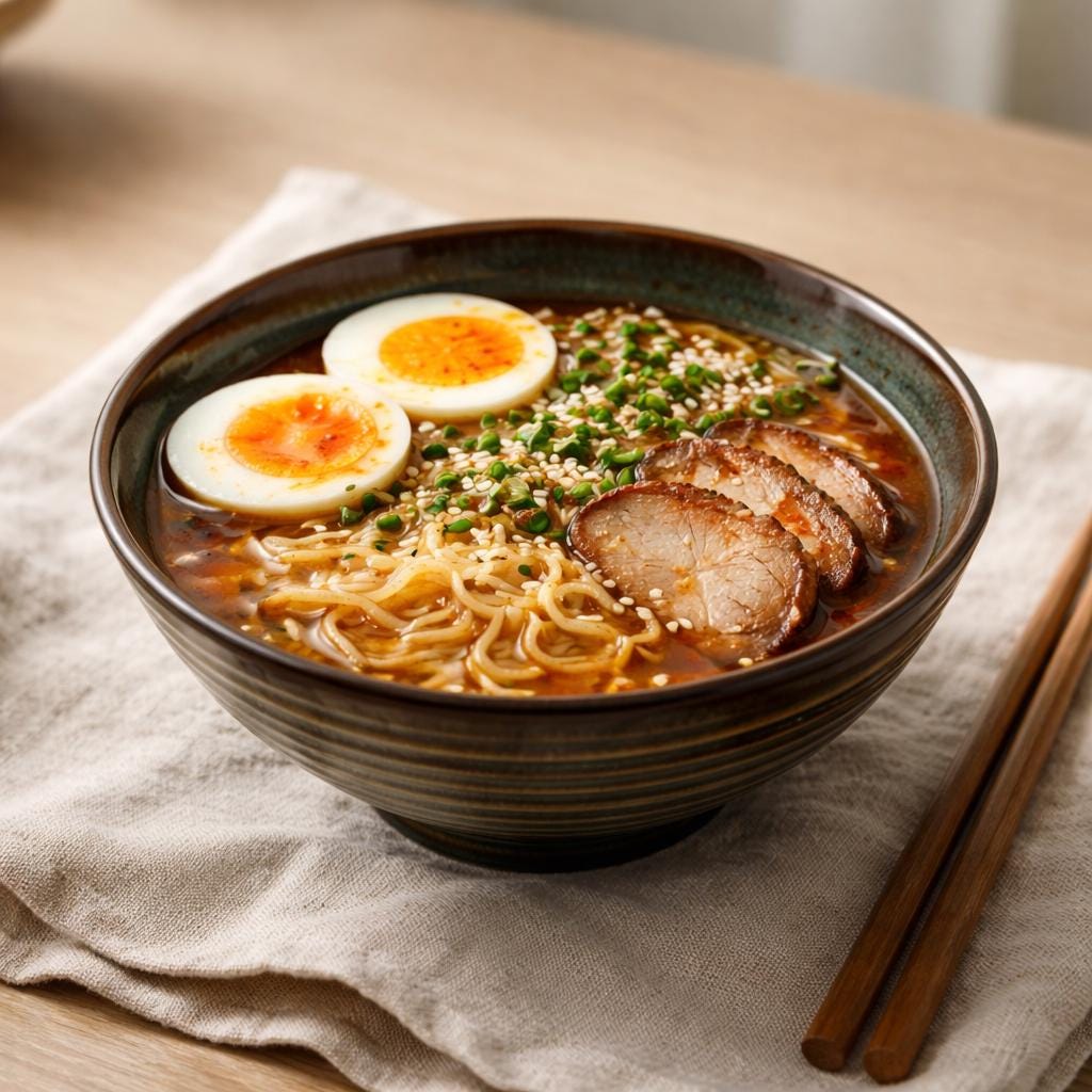 Ceramic Ramen Bowl - Aesthetic Noodle Bowl for Peaceful Kitchen Moments