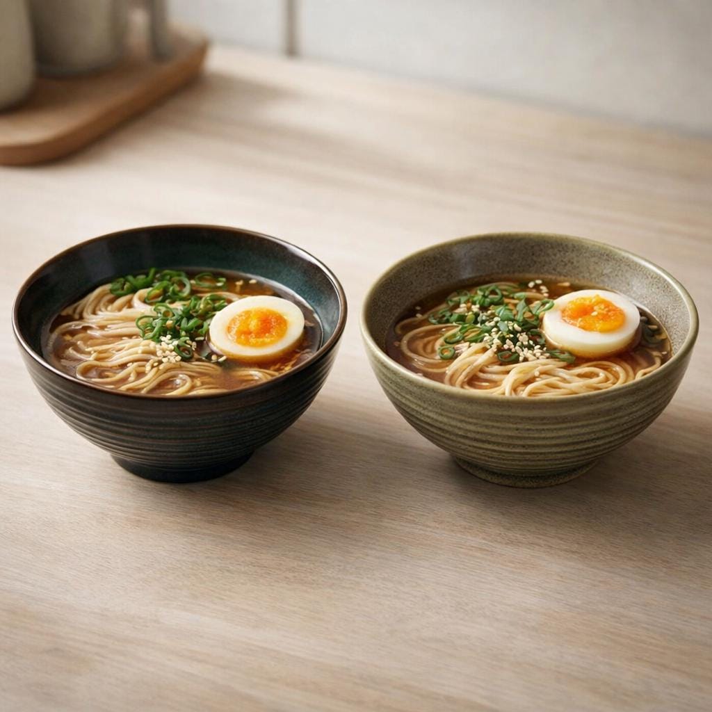 Ceramic Ramen Bowl - Aesthetic Noodle Bowl for Peaceful Kitchen Moments