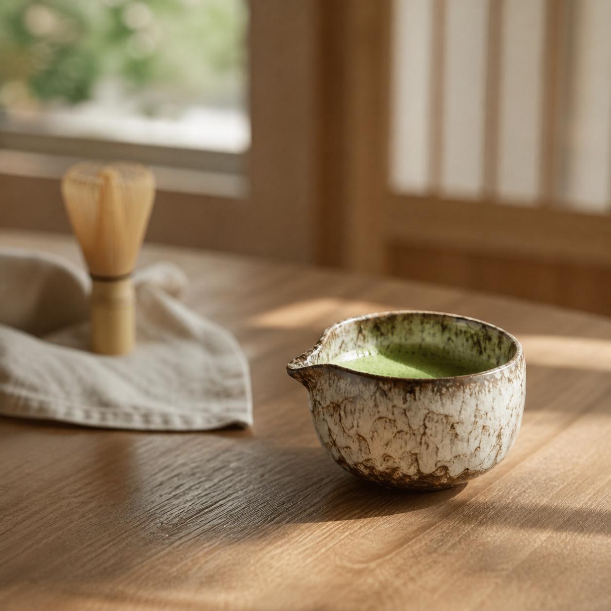 Ensemble de bols à matcha en céramique - Ensemble de cérémonie du thé japonais pour un rituel quotidien calme