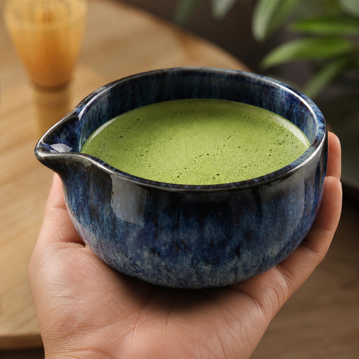 Ceramic Matcha Bowl Set - Japanese Tea Set with Whisk, Minimalist Tea Ritual