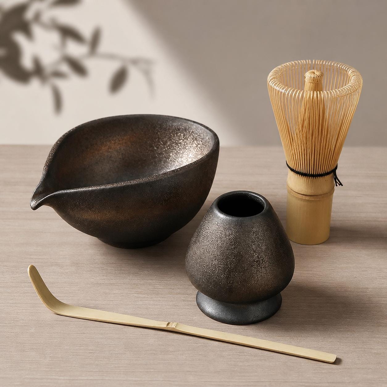 Ceramic Matcha Bowl Set - Matcha Starter Kit for Easy and Mindful Preparation