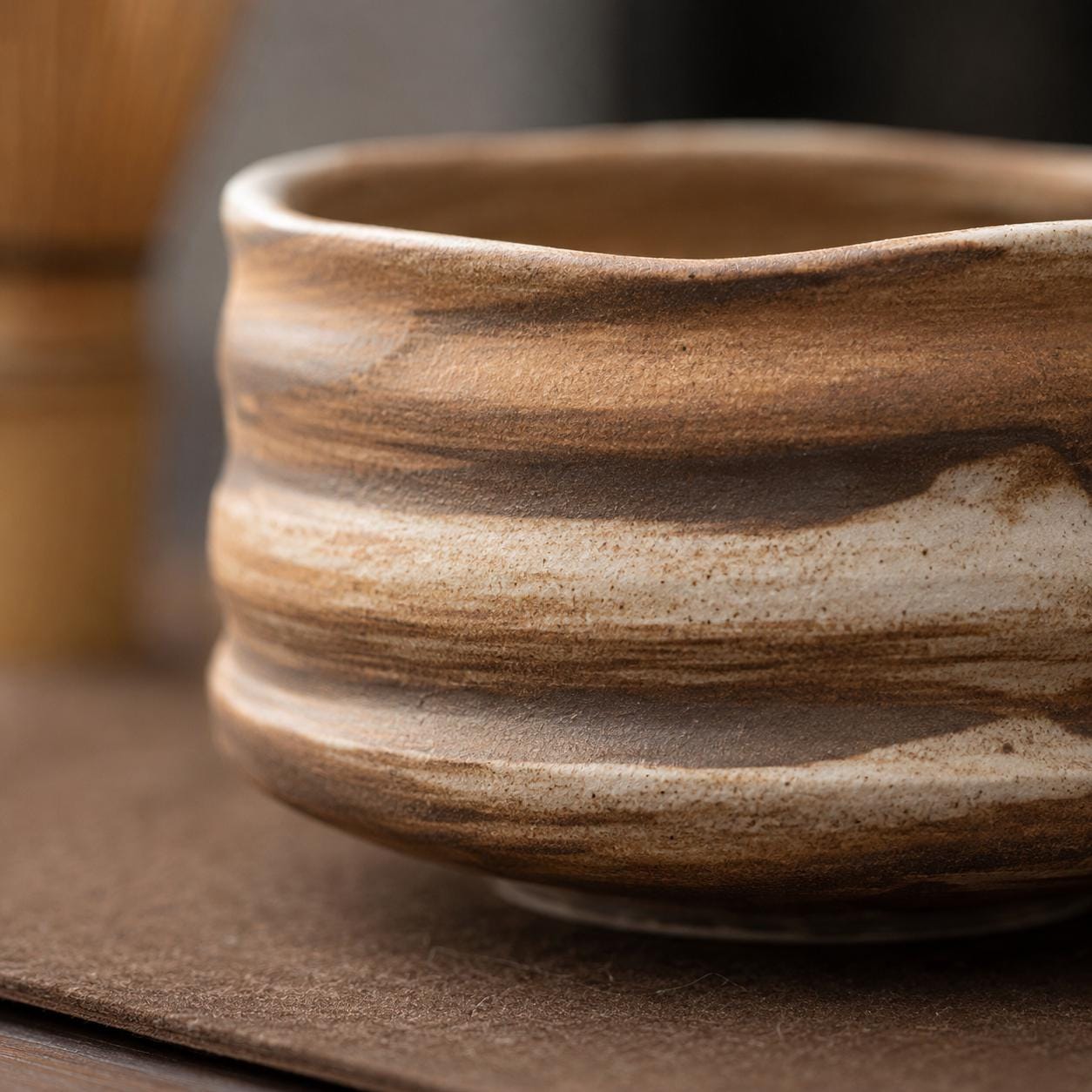 Ceramic Matcha Bowl Set - Japandi Tea Set for Minimalist Aesthetic Kitchen