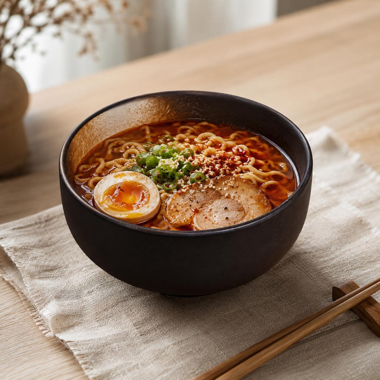 Bol à ramen en céramique - Bol à nouilles au fini mat pour la vaisselle contemporaine