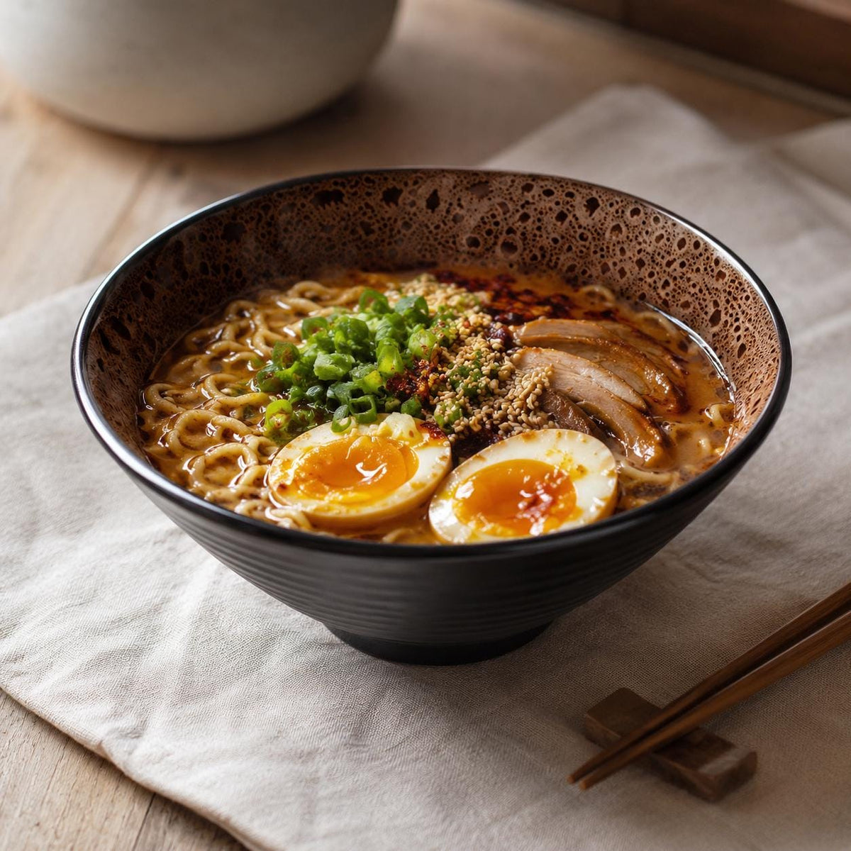 Ramen Bowl – Brown Speckled