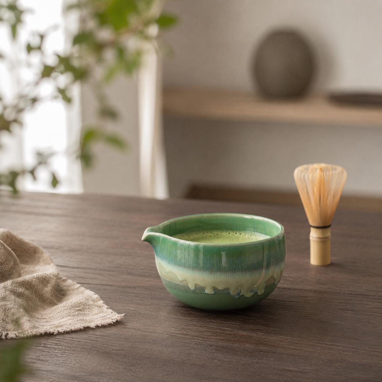 Ceramic Matcha Bowl Set - Contemporary Tea Set for Soft and Minimalist Interiors