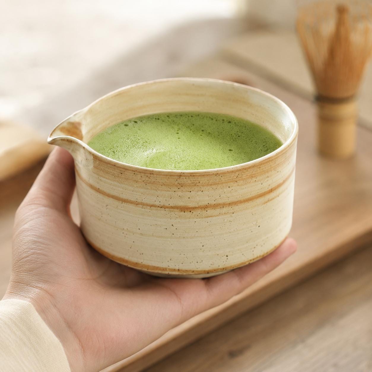 Ceramic Matcha Bowl Set - Artisanal Tea Service for Everyday Enjoyment