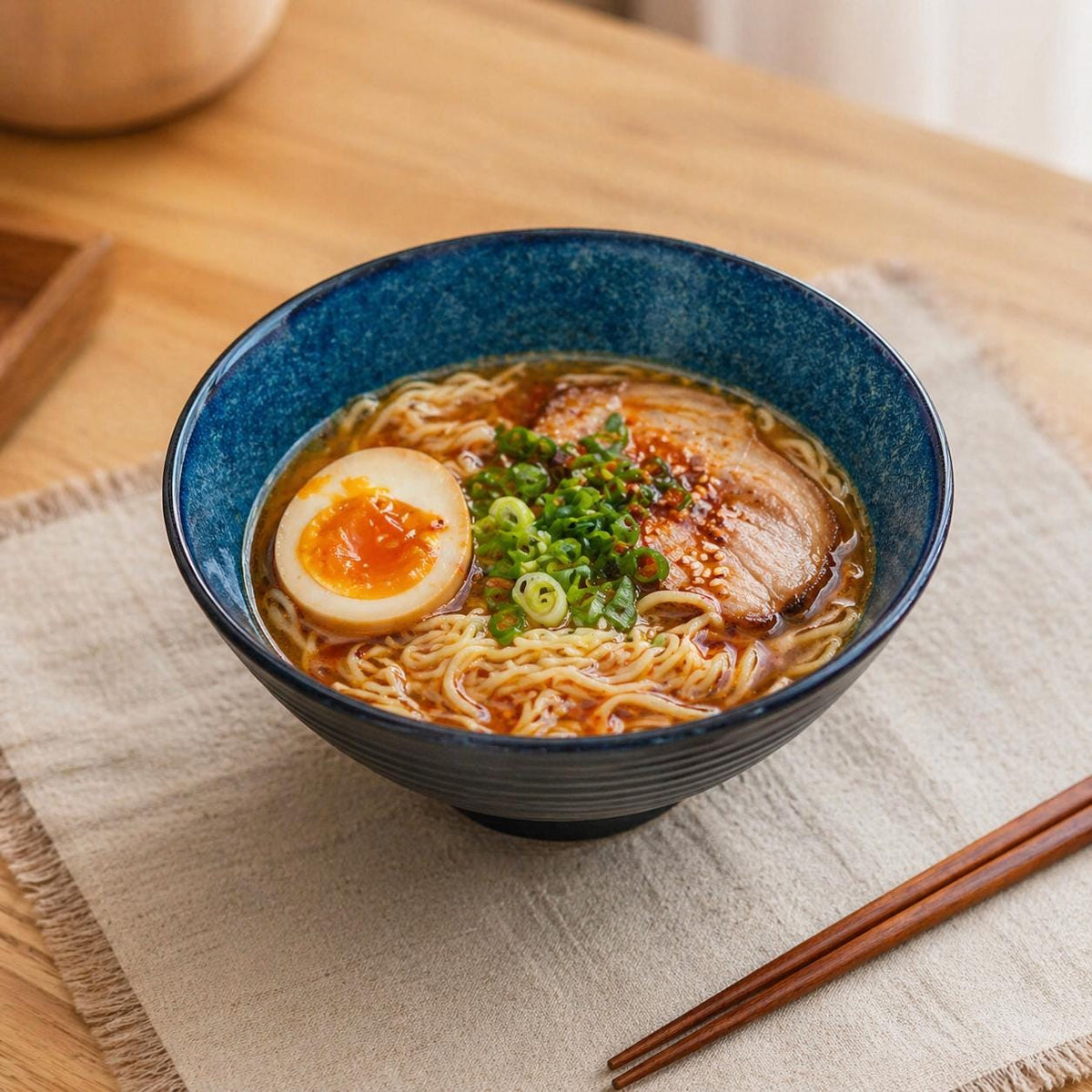 Ramen Bowl – Turquoise Blue with Speckles