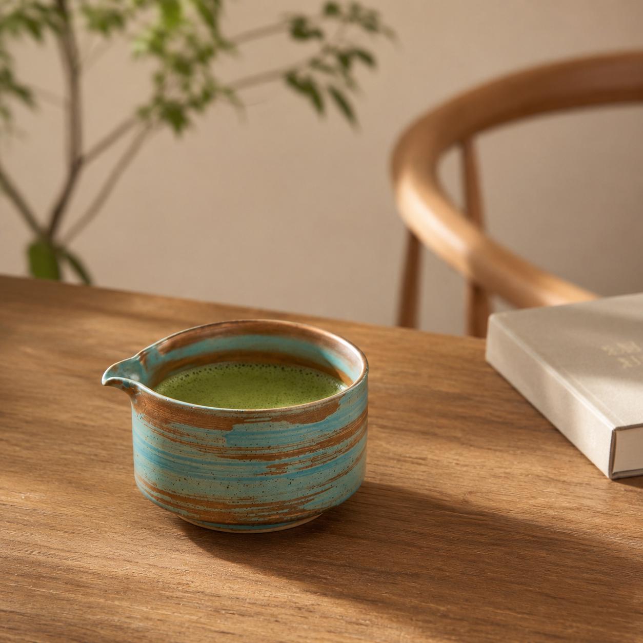 Ensemble de bols à matcha en céramique - Service à thé japonais esthétique pour une préparation en pleine conscience