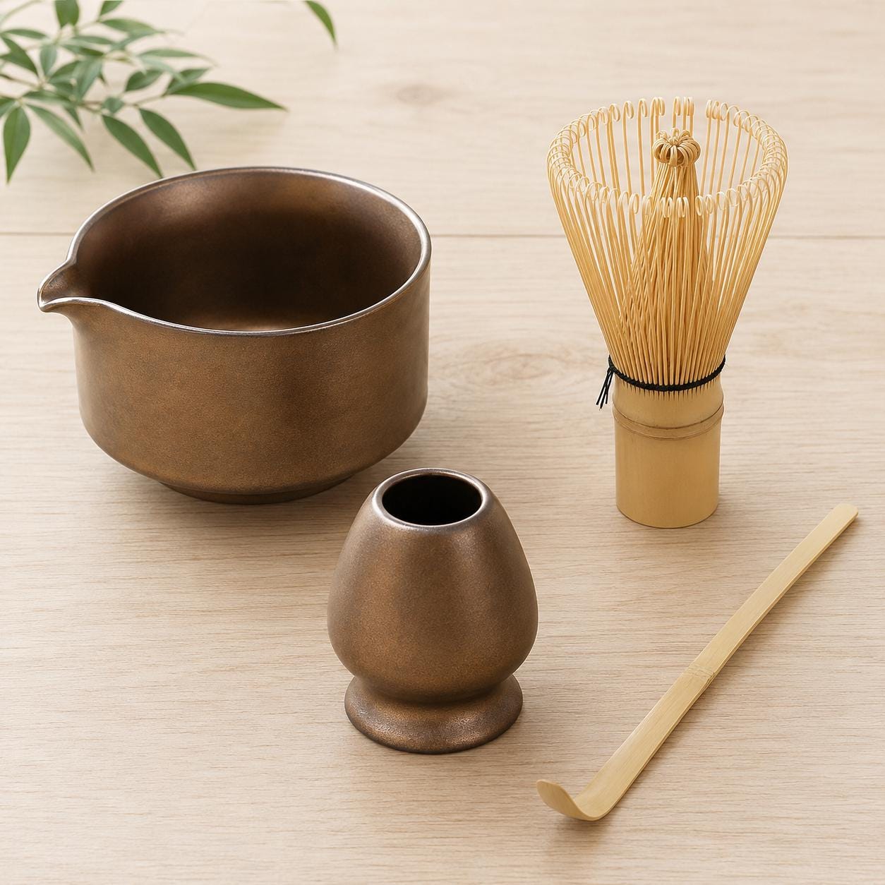 Ceramic Matcha Bowl Set - Japanese Tea Set for Relaxing Morning Rituals