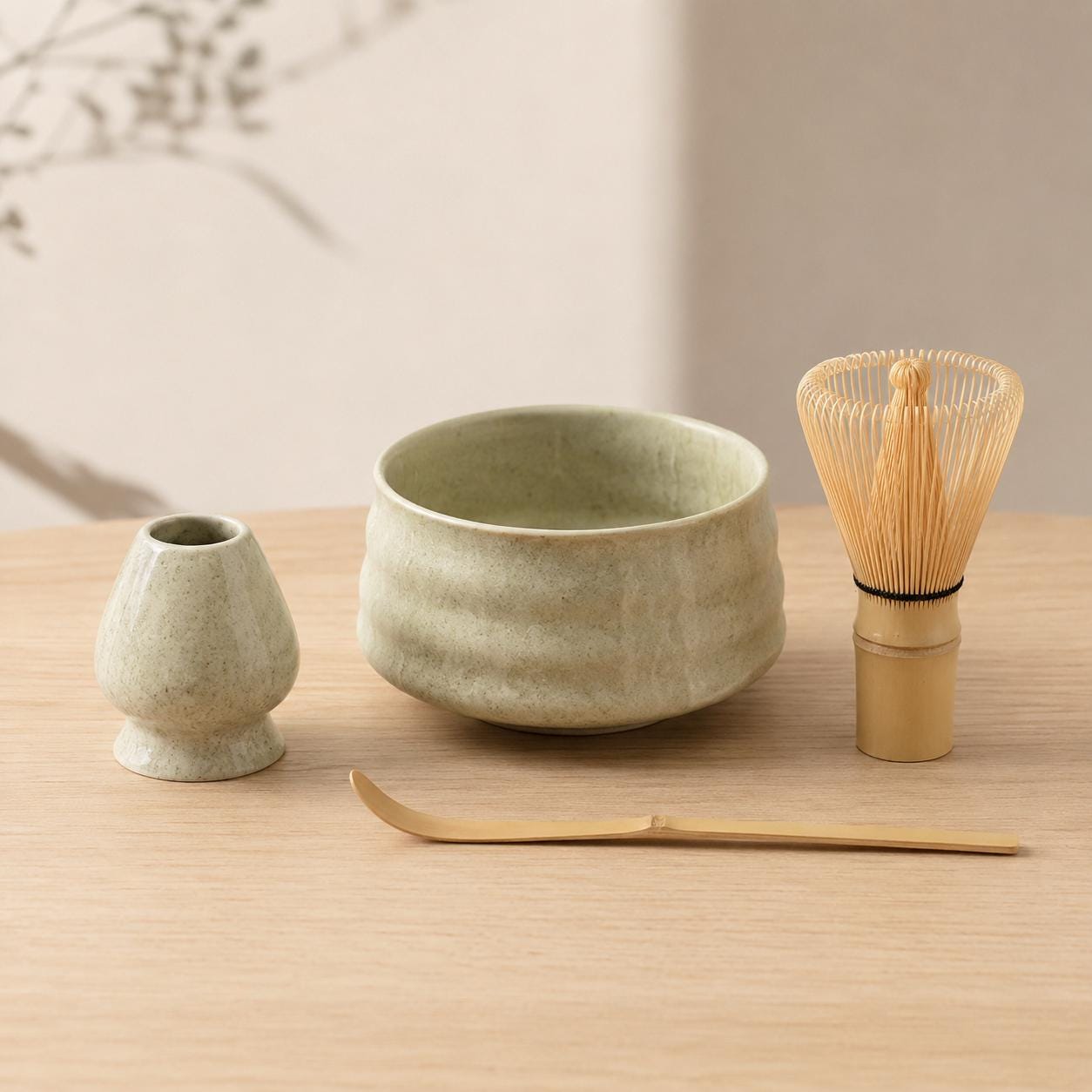 Ensemble de bols à matcha en céramique - Kit de thé Japandi moderne pour des moments de thé confortables