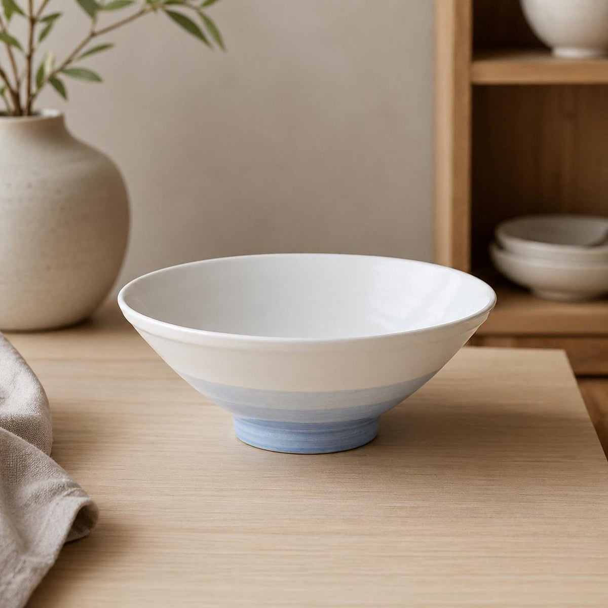 Bol à ramen en céramique - Bol à nouilles Japandi pour un repas chaleureux et paisible
