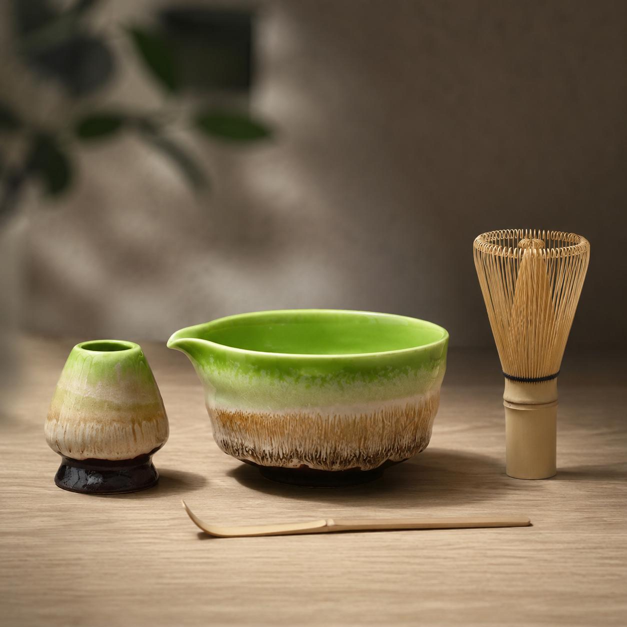 Ensemble de bols à matcha en céramique - Service à thé matcha Japandi pour un usage quotidien élégant
