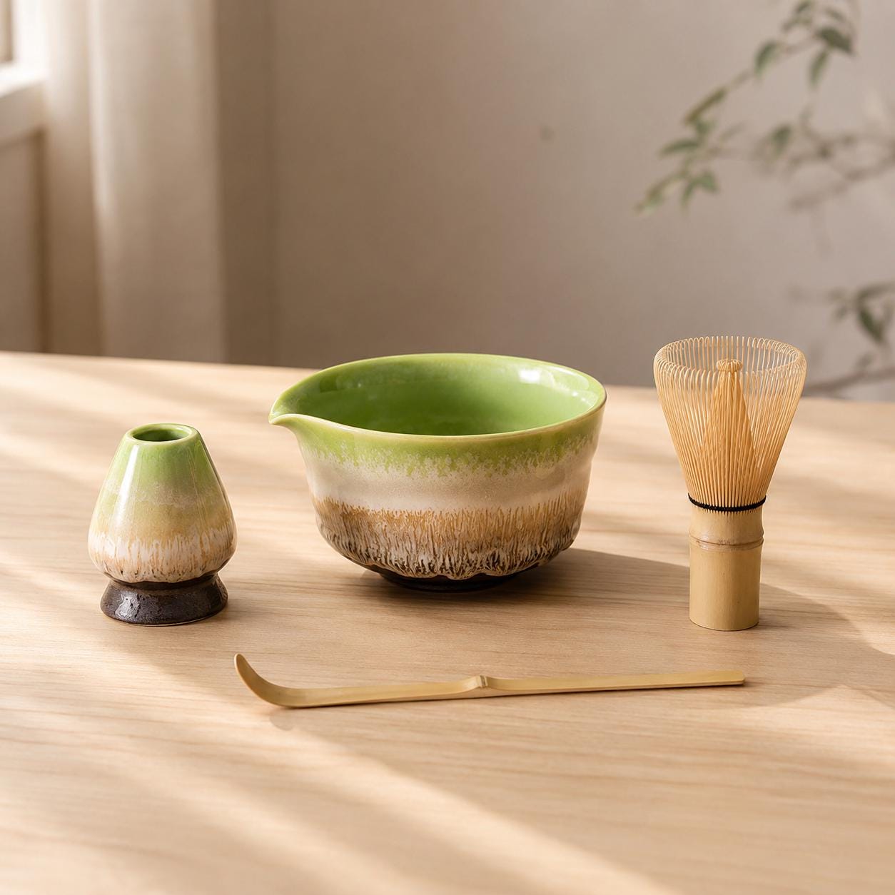 Ensemble de bols à matcha en céramique - Service à thé matcha Japandi pour un usage quotidien élégant