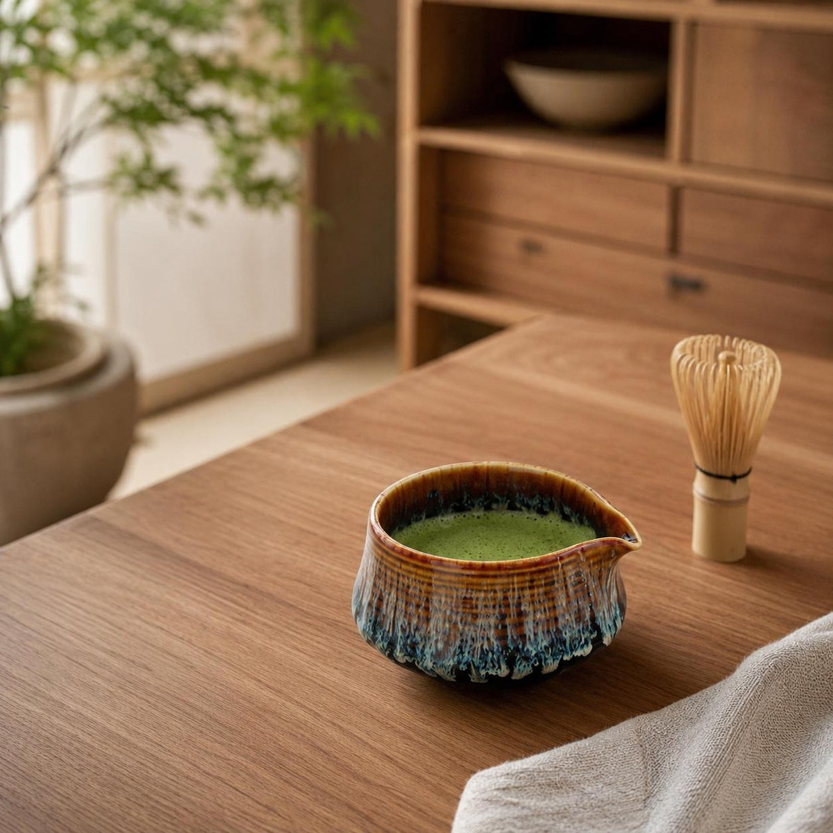 Matcha Set – Midnight Blue and Brown
