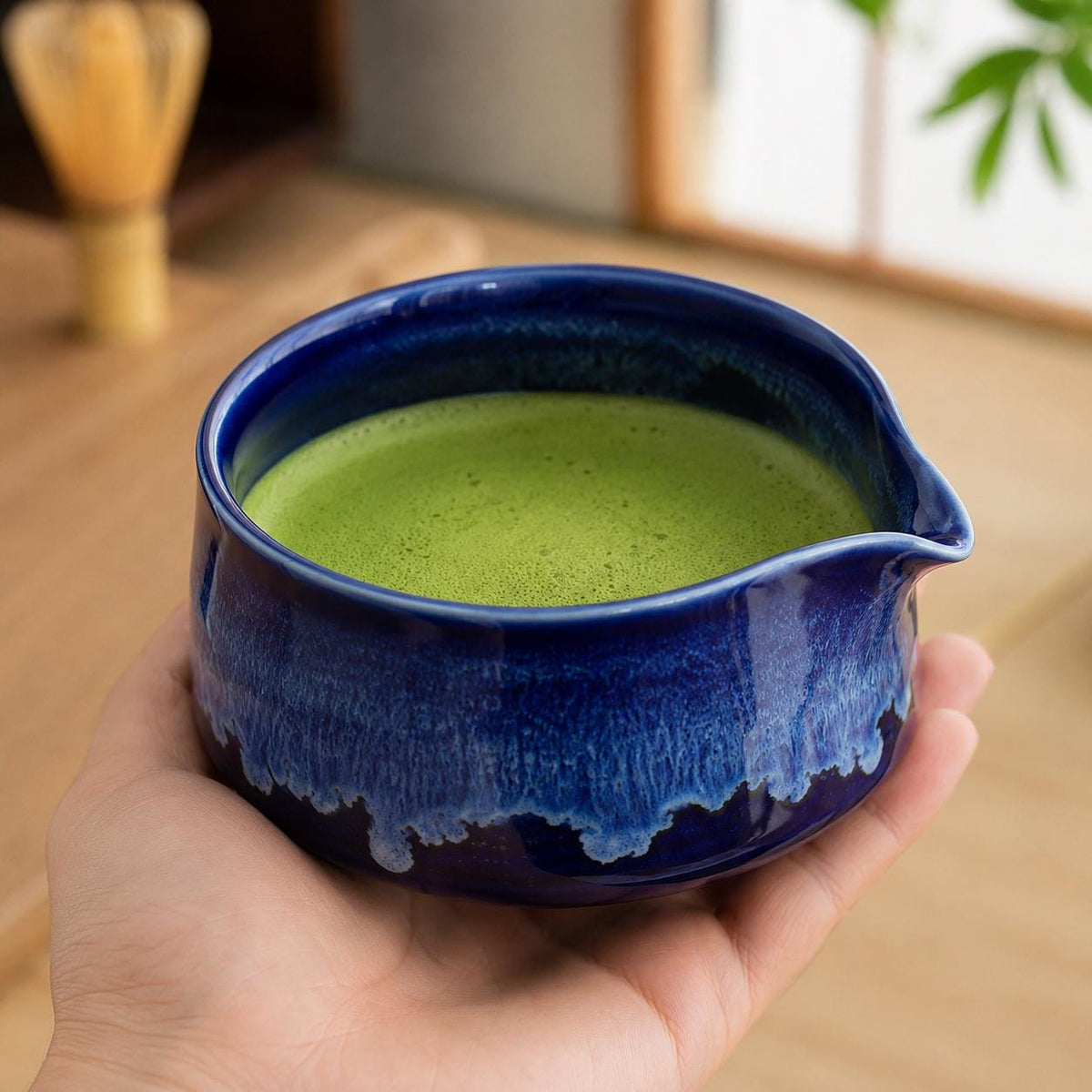 Set à matcha bleu cobalt
