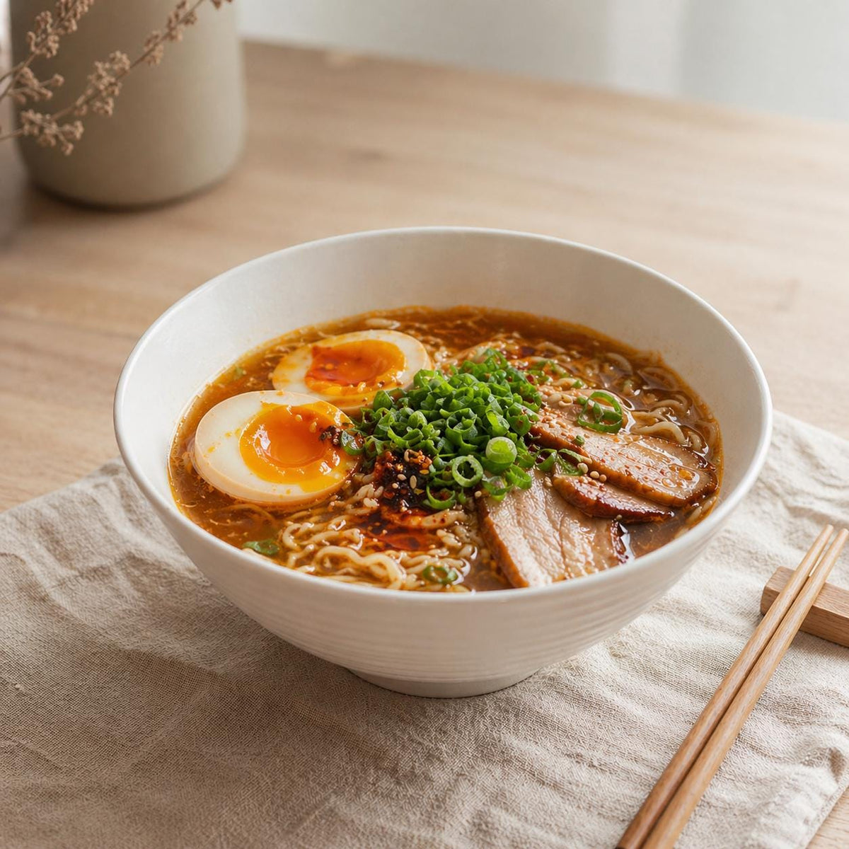 Ramen Bowl – White Ribbed