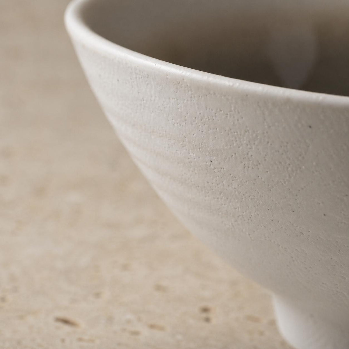 Ramen Bowl – White Ribbed
