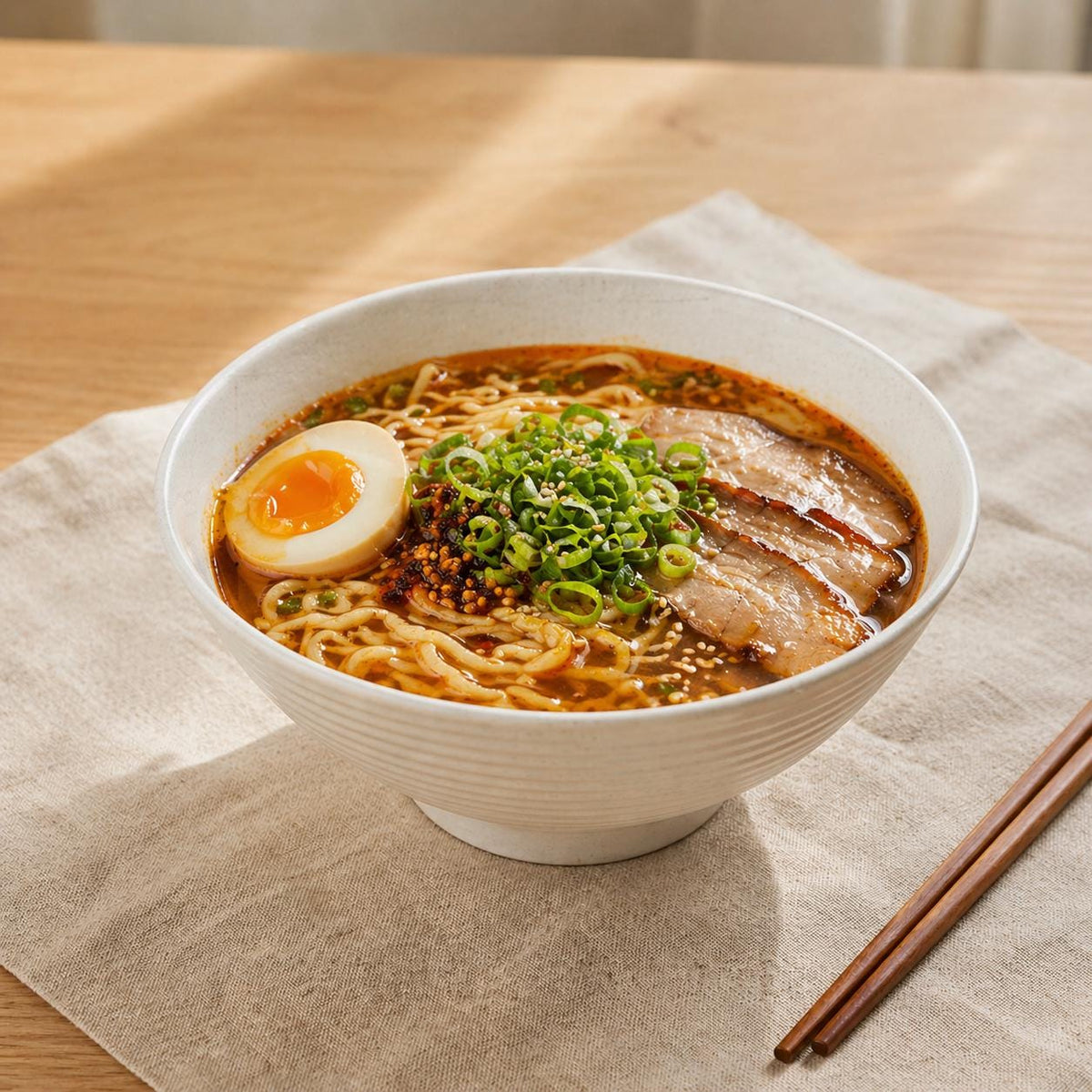 Ramen Bowl – White Ribbed