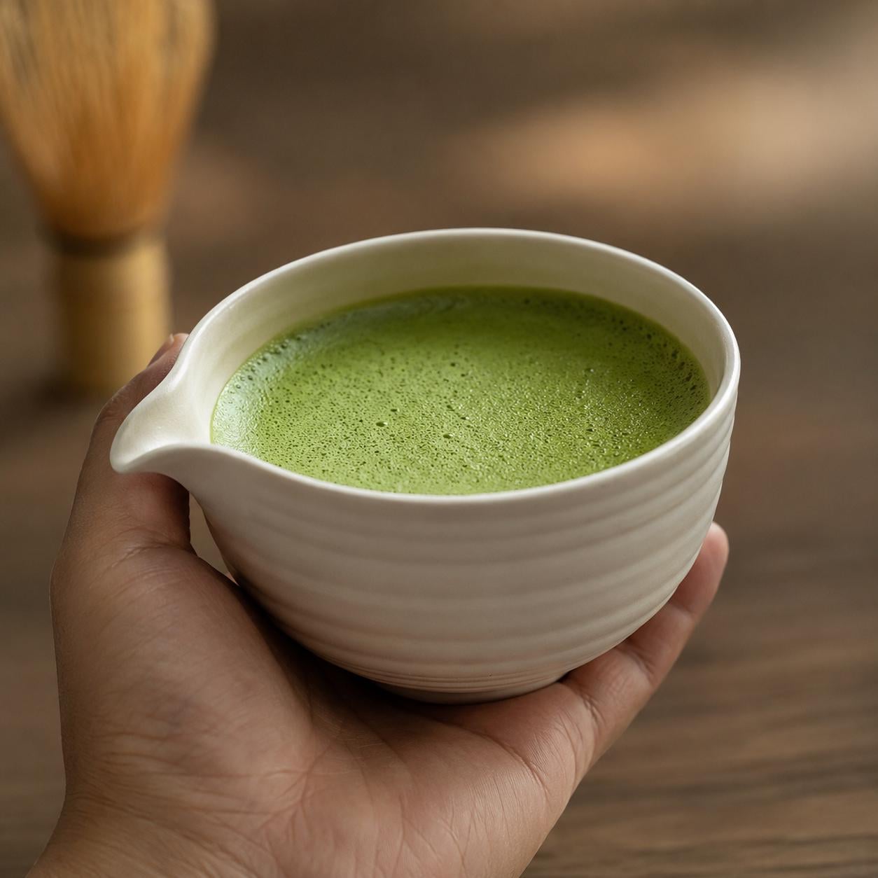 Ceramic Matcha Bowl Set - Organic Style Matcha Tea Set for Everyday Serenity