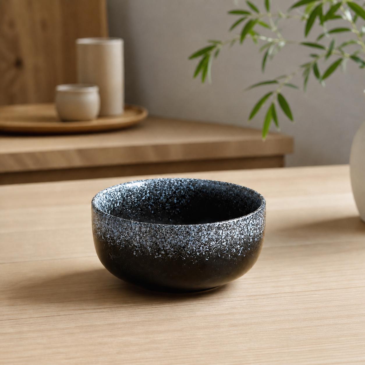 Bol ramen en céramique - Bol à nouilles texturé pour cuisine moderne à manger