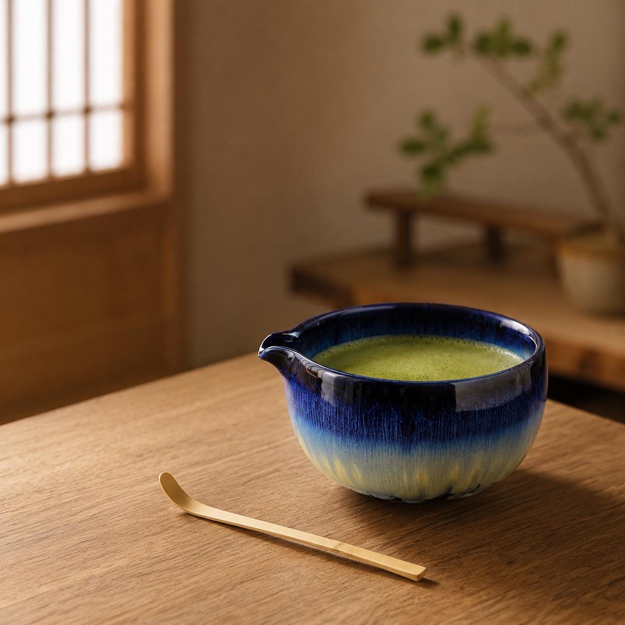 Ceramic Matcha Bowl Set - Japanese Ceramic Tea Set for Calm Matcha Preparation
