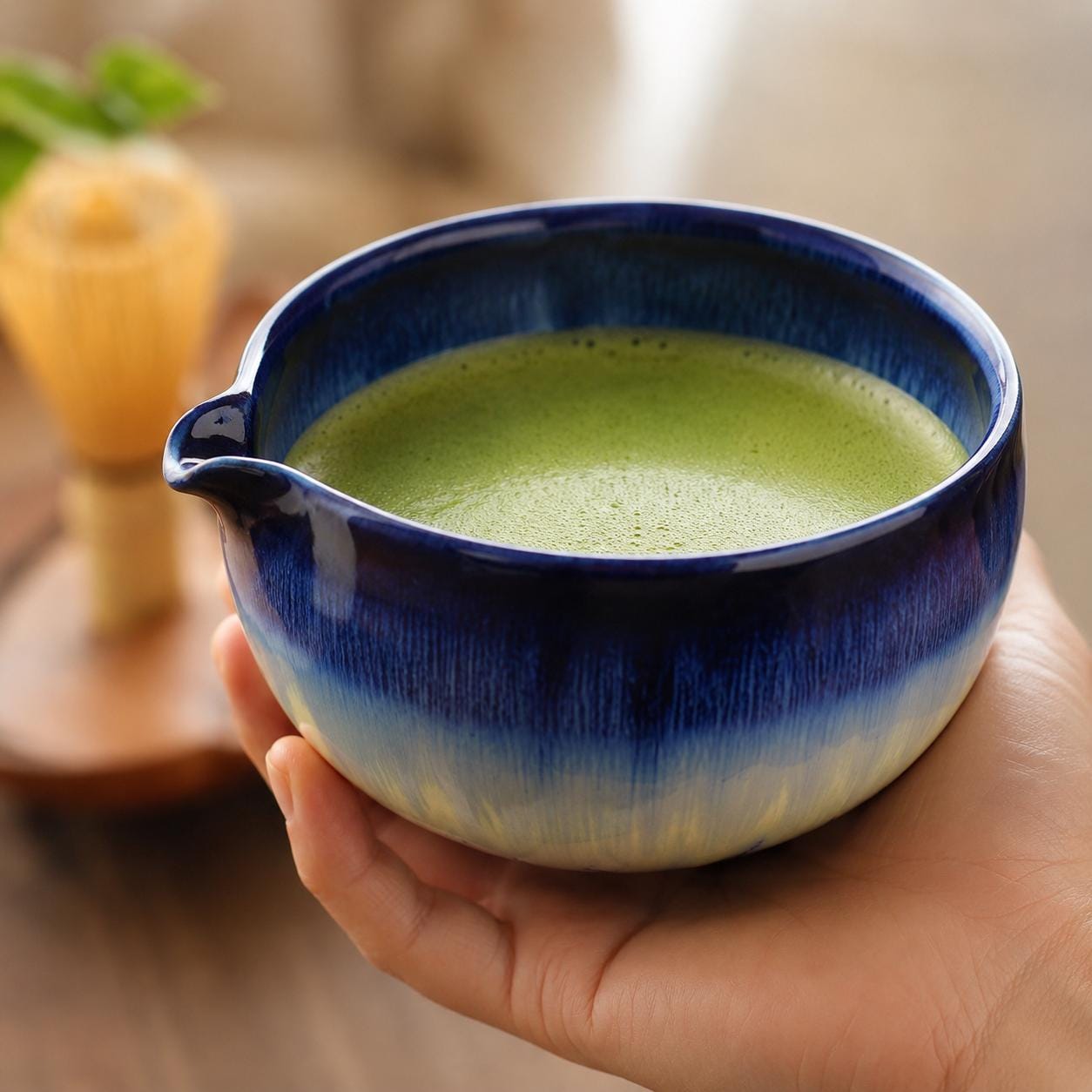 Ceramic Matcha Bowl Set - Japanese Ceramic Tea Set for Calm Matcha Preparation