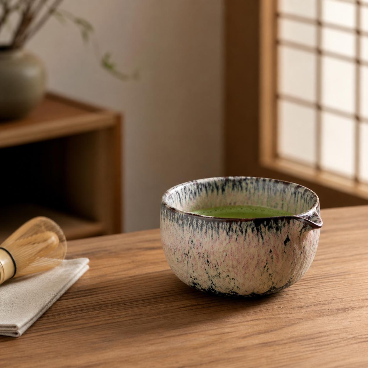 Ensemble de bols à matcha en céramique - Ensemble à matcha fait main pour les moments de thé de tous les jours