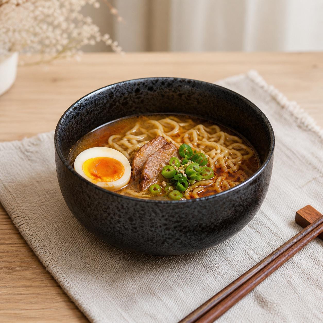 Ceramic Ramen Bowl - Minimalist Bowl for a Soft and Neutral Kitchen Aesthetic