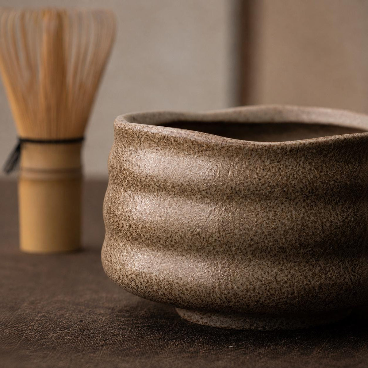 Matcha Set – Brown Ribbed